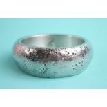 Studio Britannia silver .958 textured art bangle (91g)