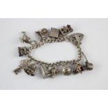 Vintage sterling silver charm bracelet