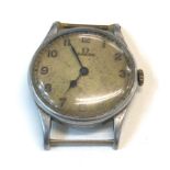 Vintage military Omega pilots wristwatch stainless steel case full military marks A.M 6B/159 6079/43