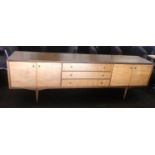 4 Door 3 draw mid century sideboard made by Everest length 87.5" depth 17" height 28"