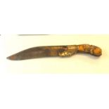 Antique 18th century large Ceylon Pia Ketta knife measures approx 33cm long loose fittings