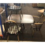Ercol drop leave table and 4 chairs