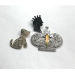 3 Butler and Wilson brooches with tags