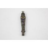 800 silver Egyptian Revival enamel mummy pencil pendant (6.6g)
