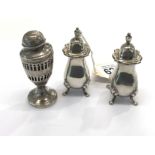 Assorted vintage hallmarked .925 sterling silver salt & pepper shakers / Mills Inc Birmingham,