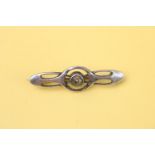 Charles Horner Art Nouveau sterling silver bar brooch