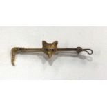 Antique Edwardian 9k Gold Fox & Whip Bar / Stock Brooch (2.65g)