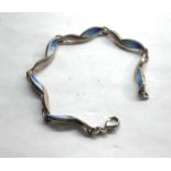 Vintage silver and enamel bracelet