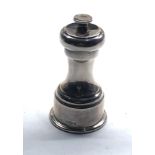 Mappin & Webb silver salt/pepper grinder full Sheffield silver hallmarks