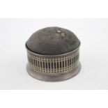 Antique hallmarked 1913 Chester silver pin cushion