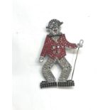 Butler and Wilson Charlie Chaplin brooch measures approx 91mm by 53mm