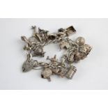 Vintage sterling silver charm bracelet