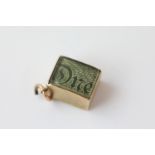 1950s 9ct gold emergency money charm pendant (2.8g)