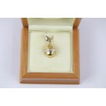 Limited edition Victor Mayer 18ct gold boxed faberge egg pendant/charm