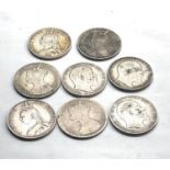 8 Pre 1920s silver florins