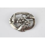 Georg Jensen sterling silver moonlight and grapes brooch 101 (18g)