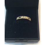 18ct gold diamond and sapphire ring weigh 2.9g