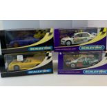 4 Scalextric boxed collectors club includes TVR , Skoda , Porsce GTIl and Mitsubishi