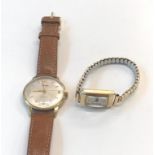 9ct gold gents presentation Timor wristwatch and ladies 9ct gold wristwatch