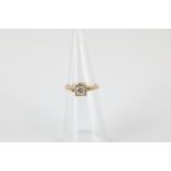 Art deco 18ct diamond solitaire ring size G (2.78g)