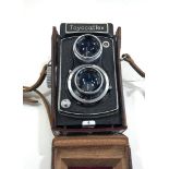 Toyocaflex medium format twin lens camera W/ Tri-Lausar lenses & case