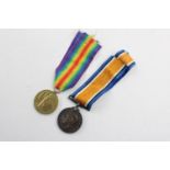 WW1 medal pair w/ original ribbons named S-21740 Pte I Mactean