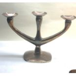 Vintage continental silver candelabra 835 silver hallmarks measures approx 29cm wide height 20cm