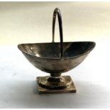 Silver swing handle sauce boat London silver hallmarks to handle weight 168g