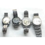 4 Gents vintage wristwatches includes Smiths timex Seiko and Newmark