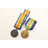 WW1 Medal pair with original ribbons named M2-182433 Private A J Willis