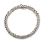 10k white gold and diamond tennis bracelet weight 9.6g