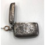 Antique hallmarked 1910 Birmingham silver vesta case (29g)