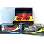 3 Scalextric boxed cars includes Ford GT , Skoda and Ford GT in as new boxed condition