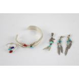 4 x Navajo Native Americal Gemstone Set Jewellery Set