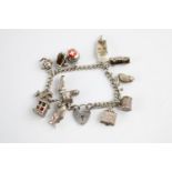 Vintage sterling silver charm bracelet