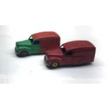 2 dinky austin vans 470 in good condition age related wear and marks