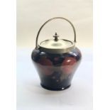 Early 20th cenury Moorcroft pomegranate biscuit barrel
