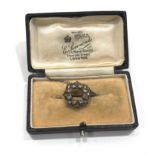 Antique Early Edwardian Fleur De Lis Ring Old European rose Cut Diamond Brooch