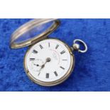 Silver pocket watch key-wind in working order but no warranty given