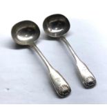 2 Victorian silver ladles London silver hallmarks weight 160g