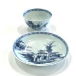 Nanking cargo Chinese shipwreck Pagoda riverscape tea bowl and saucer c1750 Christies 5066