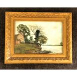 Framed oil on panel by J.Johnstone 1892