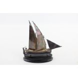 Vintage stamped silver decorative sail boat model (220g)