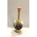 Royal Worcester vase signed Stinton measures approx 15.5cm tall in good condition