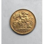 1908 gold half sovereign