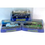 3 Scalextric boxed cars includes MGB , Jaguar, and Ford GT in as new boxed condition