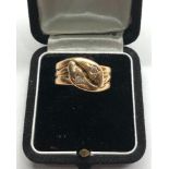 Vintage 18ct and diamond snake ring weight 10.5g