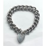 Vintage chunky silver charm bracelet weight 48g