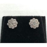 18ct diamond cluster earrings