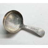 Georgian silver tea caddy spoon Birmingham silver hallmarks